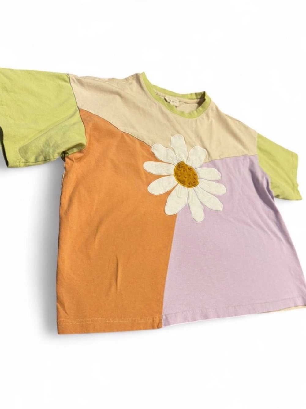 1.4.3. Story by Line Up Colorblock Daisy Tee - Orange, Lavender & Lime